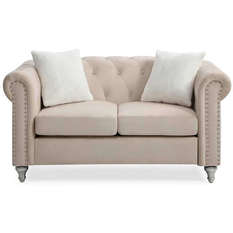 House of Hampton® Lassiter Chesterfield Loveseat & Reviews Wayfair